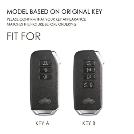 Hallmo Cowhide Leather Protective Case for Kia 5-Button Keys | Syndmart