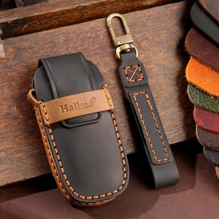 Hallmo Leather Key Cover For Nissan Teana Ariya Key Fob, 4 Button