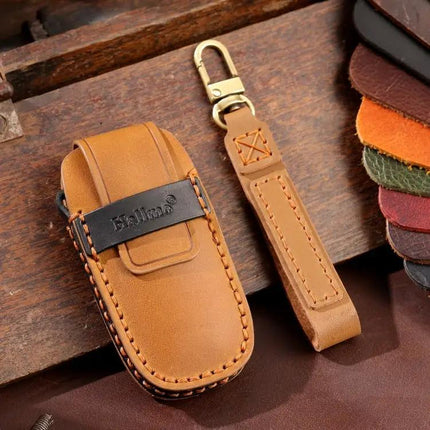 Hallmo Leather Key Cover For Nissan Teana Ariya Key Fob, 4 Button