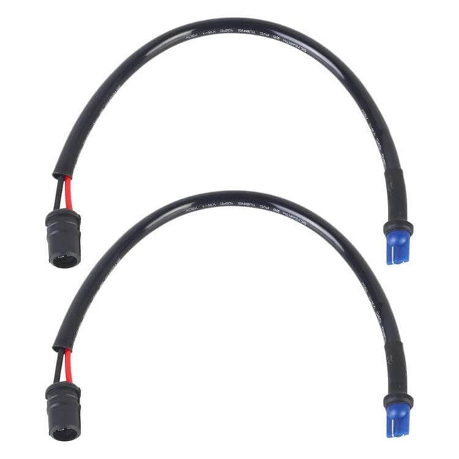 Car T10 LED Bulb Extension Cable For Easy Installation - pair of flexible black extension wires with durable connectors for tight automotive spaces