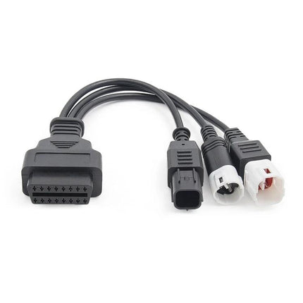 Essential Adapter Cable for Honda and Yamaha Motorcycle Maintenance - OBD diagnostic adapter with multi-pin connectors for home garage checks