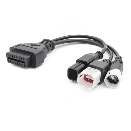 Essential Adapter Cable for Honda and Yamaha Motorcycle Maintenance - OBD diagnostic adapter cable with multiple moto connectors