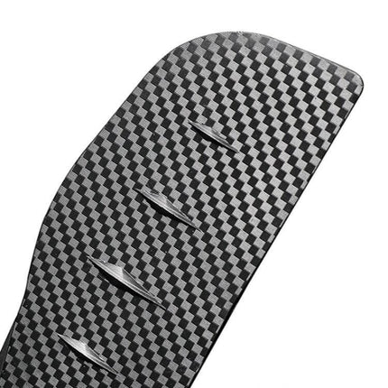 Protective Rear View Mirror Rain Shield with Carbon Fiber Design - PVC rain guard with vented carbon fiber pattern for clear mirror visibility