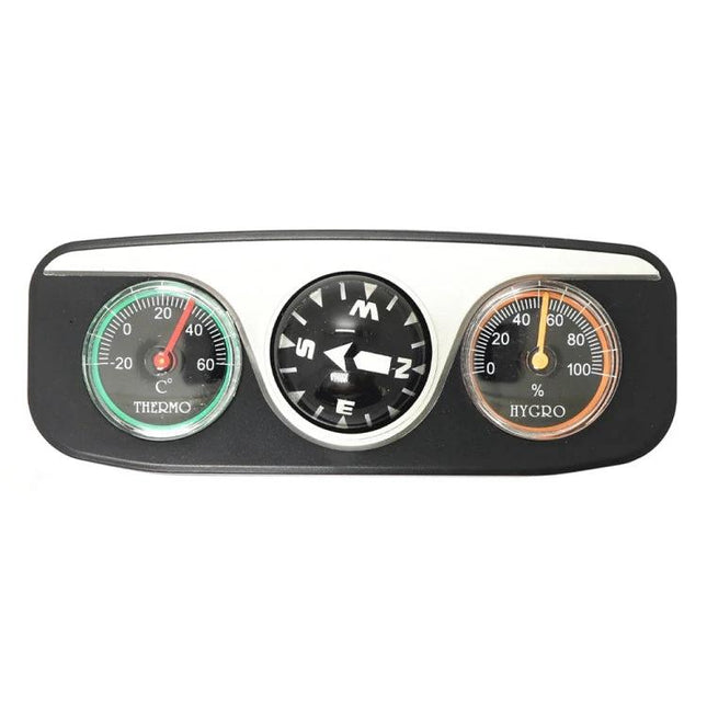 LC-3 Car Compass and Thermometer for Daily Driving Assistance dashboard unit showing compass, thermometer and hygrometer for easy in-car monitoring