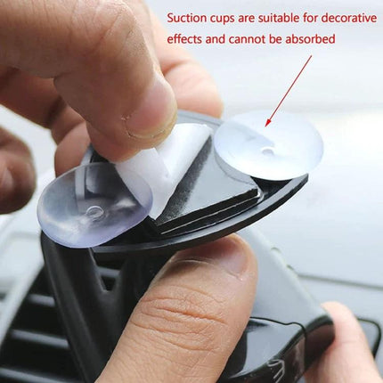 Dashboard Compass for Everyday Vehicle Navigation showing suction cups and adhesive pad installation on dashboard mount