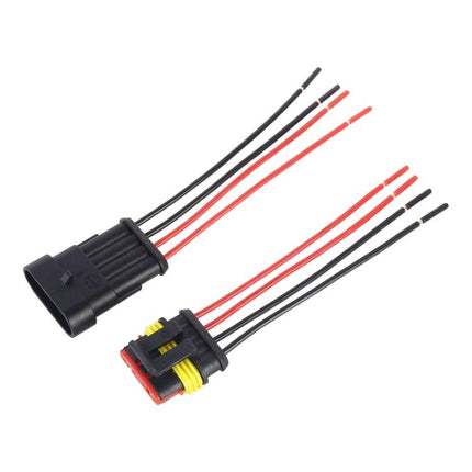 Waterproof Car Connector Plug for Everyday Vehicle Maintenance black and red 4-wire waterproof electrical car connector plug