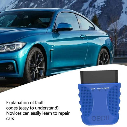 Reliable Companion for Everyday Car Maintenance and Checks OBD2 scanner with smartphone diagnostics showing car and device
