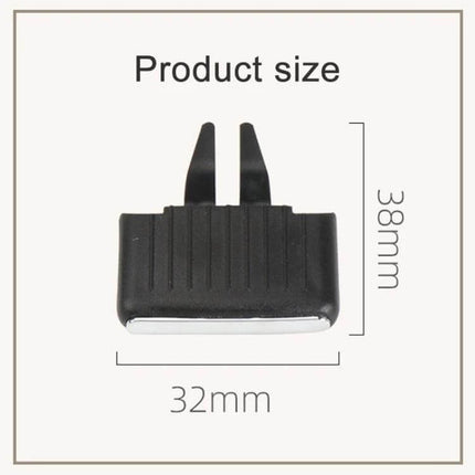 Lavida Driver Side Car Air Vent Paddle Replacement shown front view with dimensions 32mm x 38mm black PC+ABS vent paddle