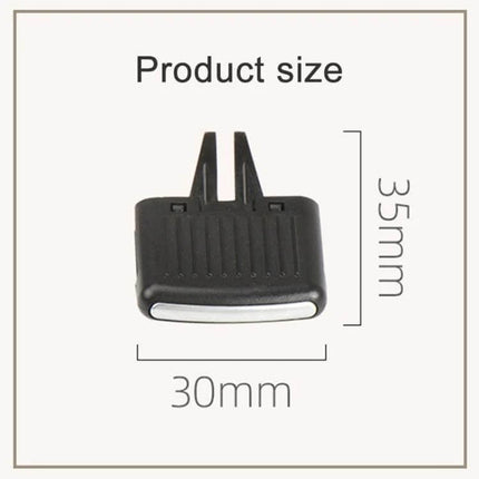 Car Air Outlet Paddle Left Side Replacement for Interior Use - black 30x35mm PC+ABS vent paddle, left-side interior air vent control