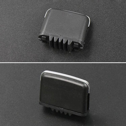 Air Outlet Paddle Black For Car Interior Replacement - black plastic vent paddle replacement piece shown front and back