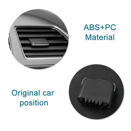 Air Outlet Paddle Black For Car Interior Replacement - black ABS+PC vent paddle shown in original car position for dashboard air outlet