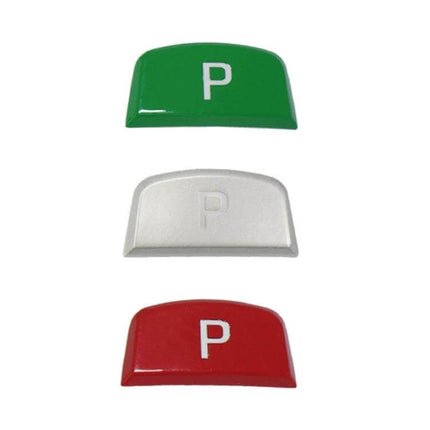 Gear Shift Button Cover for Land Rover Range Rover Jaguar Left Drive - green silver red P cap set, anti-scratch protective shift button cover