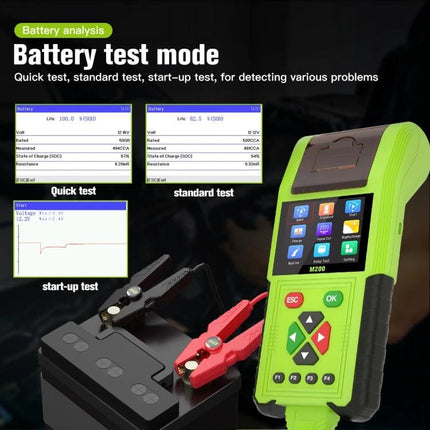 JDiag Tool for Everyday Motorcycle Maintenance Checks handheld battery test mode device with clamps diagnosing motorcycle batteries