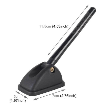 Aluminum Alloy Car Roof Antenna Mast for Radio Signal Use - 11.5cm black decorative car roof antenna with adhesive base