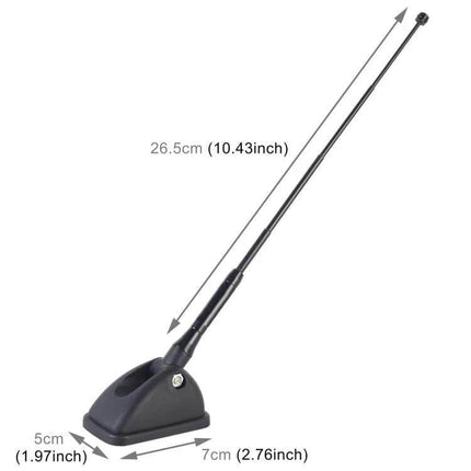 Telescopic Car Roof Antenna for Enhanced Radio Reception - black telescopic roof mount antenna 26.5cm with adhesive base