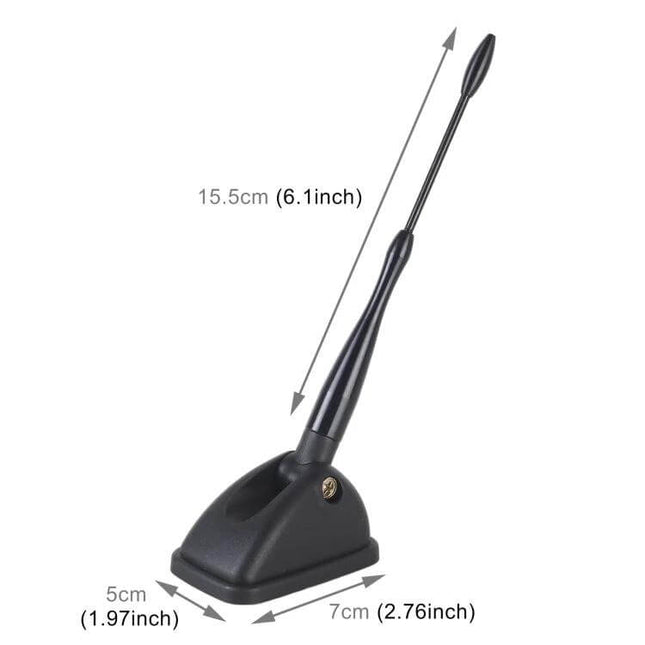 15.5cm Aluminum Car Roof Antenna Mast for Radio Signal - sleek decorative black aluminum 15.5cm car roof antenna mast for exterior styling