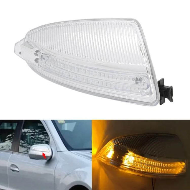 Mercedes-Benz C Class W204 Right Side Turn Signal Light clear replacement lens showing fit and amber illumination