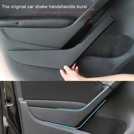 VW Golf Left Interior Door Handle Cover Replacement - PC-made left interior door handle cover restoring original look and fit (before and after)