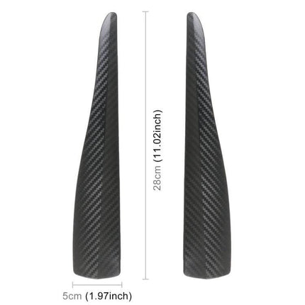 Carbon Fiber Silicone Bumper Strip for Car Door Protection - pair of 28cm carbon fiber textured silicone door edge protectors