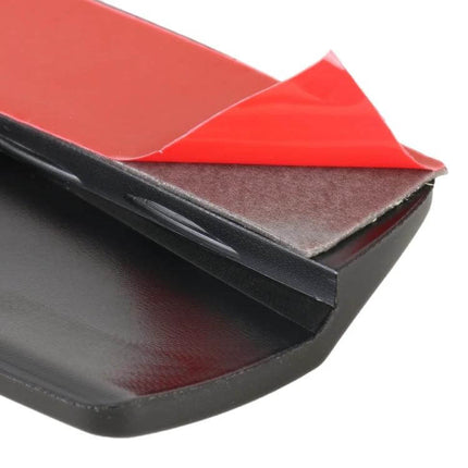 Carbon Fiber Silicone Bumper Strip for Car Door Protection showing adhesive backing and close-up edge