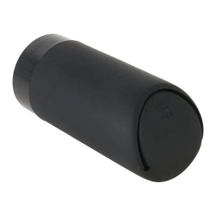 Alt Tag: Car Multifunctional Mini Trash Can Black For Car Cabin compact silicone ABS car trash can with elastic push opening, 15 x 6.8 cm, one-hand operation