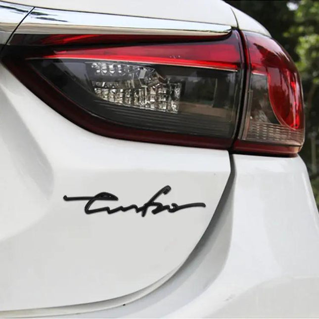 Personalized Aluminum Alloy Decorative Car Stickers, 16cm Width