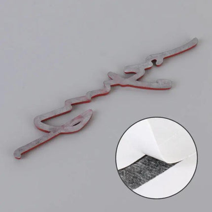 Personalized Aluminum Alloy Decorative Car Stickers, 16cm Width