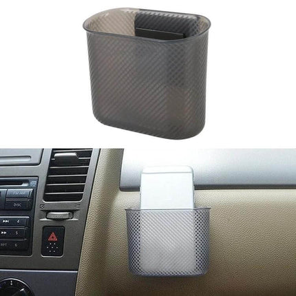 Car Multifunctional Storage Box For Phone And Small Items - compact silicone ABS car organizer for phone, change and cards, fits dash or door pocket