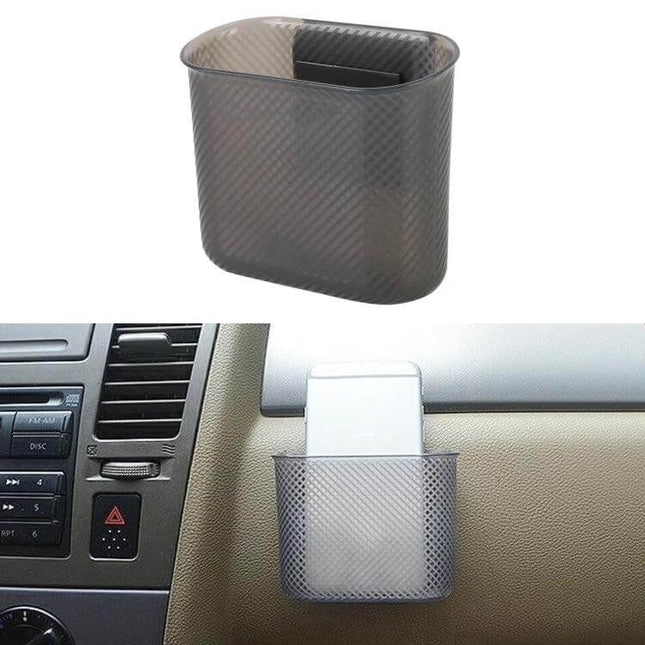 Car Multifunctional Storage Box For Phone And Small Items - compact silicone ABS car organizer for phone, change and cards, fits dash or door pocket