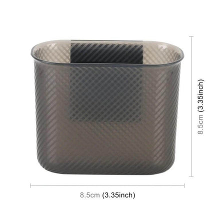Car Multifunctional Storage Box For Phone And Small Items compact silicone ABS car organizer 8.5x3.5x8.5cm dark smoke