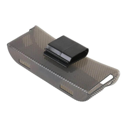 Car Multifunctional Storage Box For Phones And Small Essentials in carbon-look silicone with clip for center console, fits phone, cards, change
