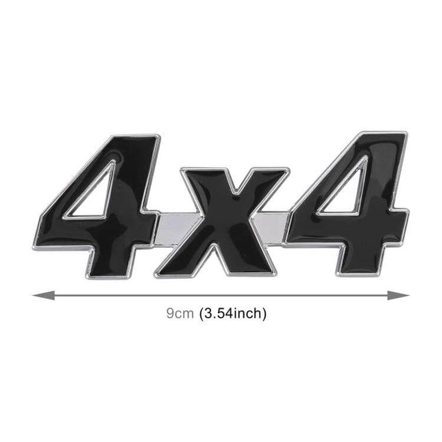 Personalized Aluminum Alloy Car Decorative Sticker black 4x4 mini emblem 9cm durable removable for hood or bumper