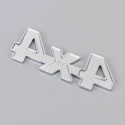 Personalized Aluminum Alloy Car Decorative Sticker shiny chrome 4x4 emblem mini adhesive badge for hood or bumper