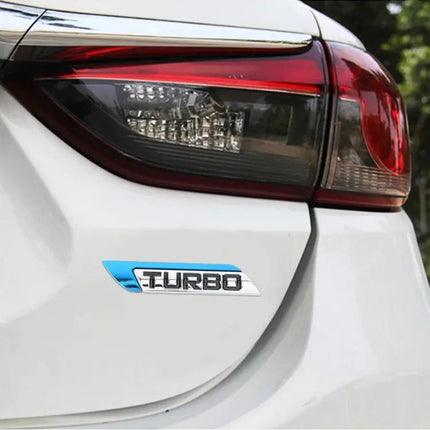 Durable Aluminum Alloy Personalized Turbo Decorative Stickers for Cars