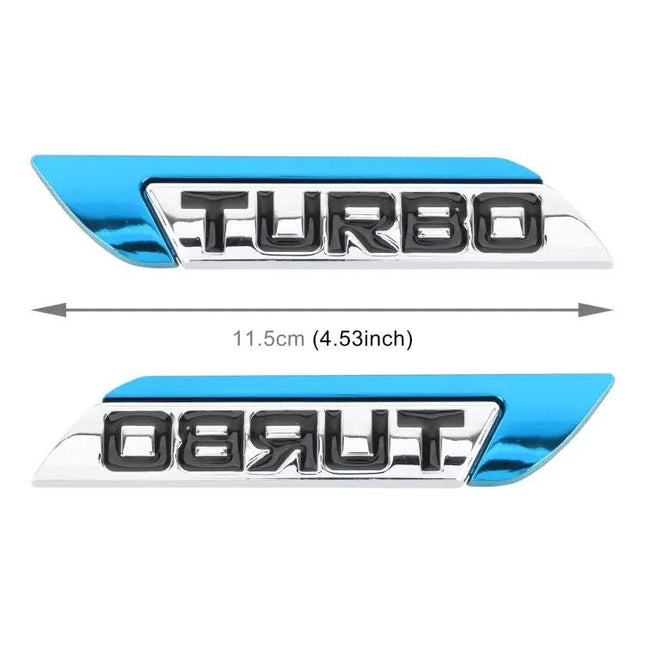 Autocollants décoratifs personnalisés Turbo en alliage d'aluminium durable pour voitures