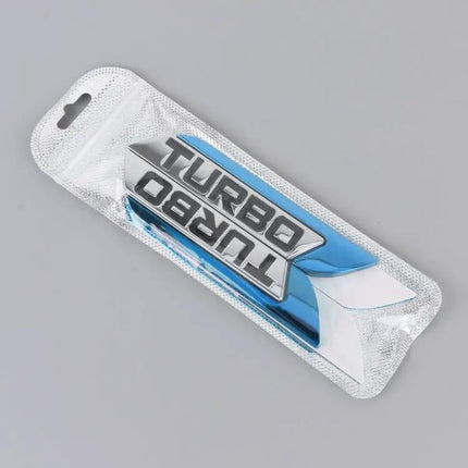 Durable Aluminum Alloy Personalized Turbo Decorative Stickers for Cars
