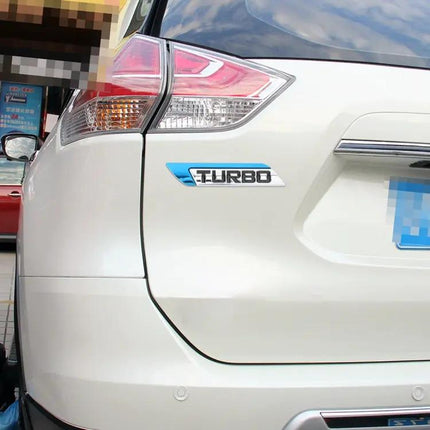Durable Aluminum Alloy Personalized Turbo Decorative Stickers for Cars