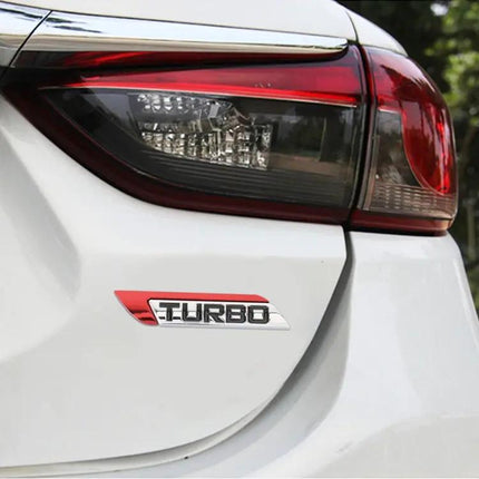 Durable Aluminum Alloy Personalized Turbo Decorative Stickers for Cars