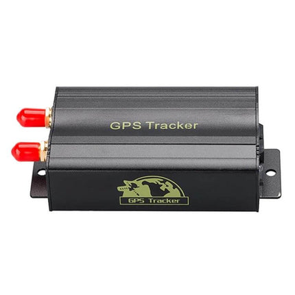 Deaoke Wireless GPS Tracker for Vehicle Security with Remote Control - compact black GSM GPS vehicle tracker with dual red antennas