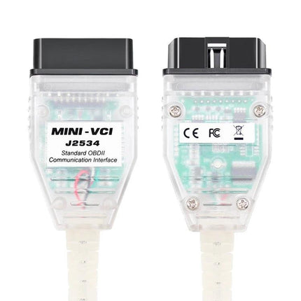Toyota Diagnostic Cable for Everyday Vehicle Maintenance - clear MINI-VCI J2534 OBDII diagnostic cable for Toyota car maintenance