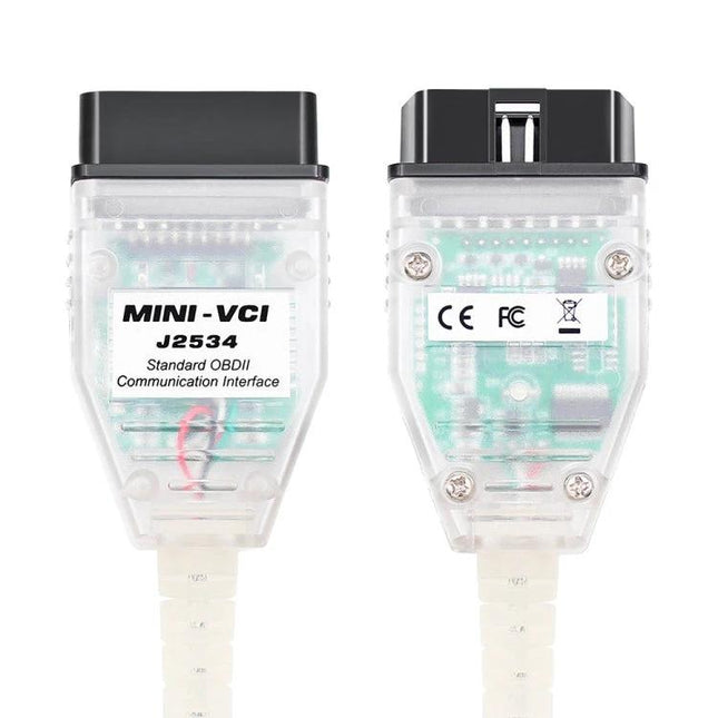 Toyota Diagnostic Cable for Everyday Vehicle Maintenance - clear MINI-VCI J2534 OBDII diagnostic cable for Toyota car maintenance