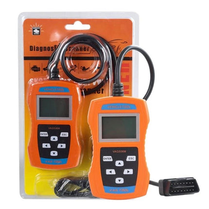 Handy Car Diagnostic Device for Daily Vehicle Maintenance - orange handheld OBD2 scanner with cable and screen