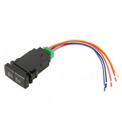 Toyota Fog Light Switch With Lock, Easy Install For Front Dash - black dash-mount switch with wiring harness