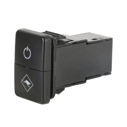 Toyota Dual Control Car Switch With Blue-Green Light - 4-wire black dashboard replacement switch for Toyota 12V accessories, compact durable design
