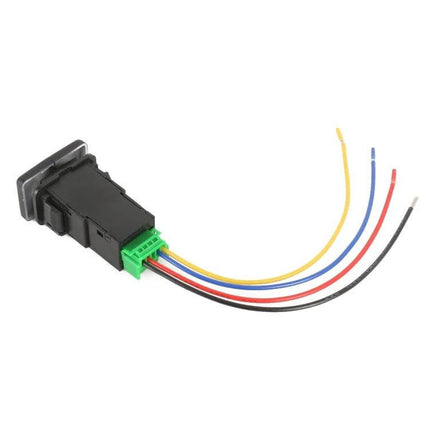 Small Dual Control Switch For Toyota Cars With Lock compact replacement switch with wires and locking connector for dashboard installation