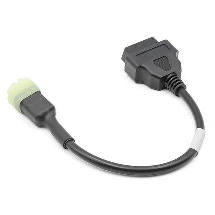 Kawasaki Adapter Cable for Motorcycle Diagnostic Checks - black diagnostic cable with OEM connector for reading and resetting fault codes