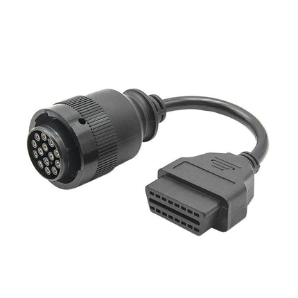 Essential Adapter for Car Maintenance and Diagnostics - black plastic 16-pin vehicle diagnostic plug and cable for easy onboard checks