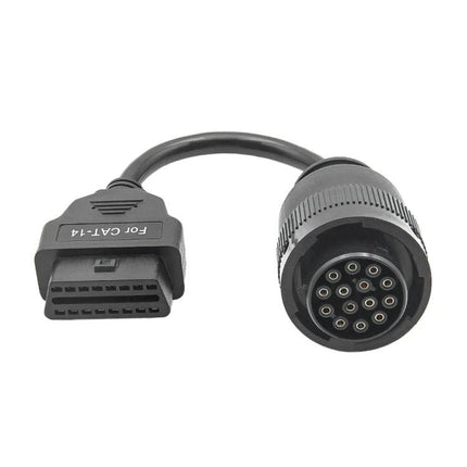 Essential Adapter for Car Maintenance and Diagnostics - black plastic OBD connector cable for quick vehicle diagnostics and troubleshooting