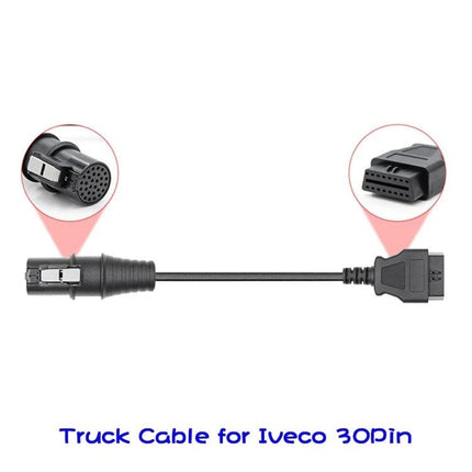 OBD Adapter Cable for Iveco Truck Maintenance Needs - 30 pin to 16 pin diagnostic adapter cable for on‑road truck inspections