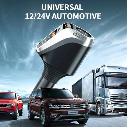 Car Charger With USB-C And USB Dual Ports, Cigarette Lighter